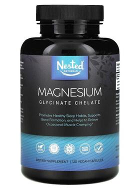 Nested Naturals,甘氨酸镁螯合物，120 粒全素胶囊（每粒胶囊 100