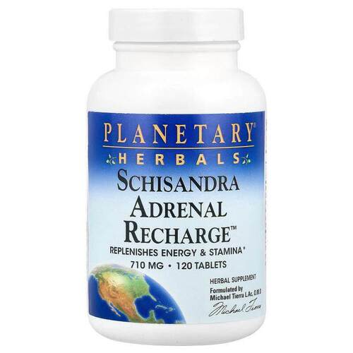 Planetary Herbals,五味子肾上腺素精力支持™，120 片
