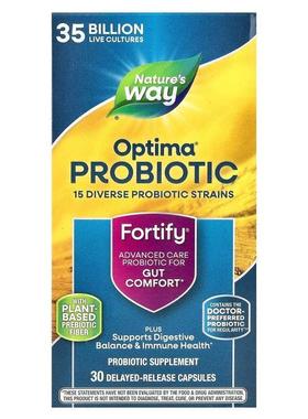 然萃维,Optima® 益生菌，Fortify®，肠道舒适，350 亿，30 粒缓释