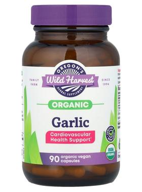 Oregon's Wild Harvest,有机大蒜，90 粒有机全素胶囊（每粒 525