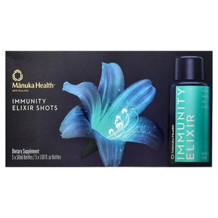 Manuka Health,Immunity Elixir Shots, 5 Bottles, 1.69 fl oz (