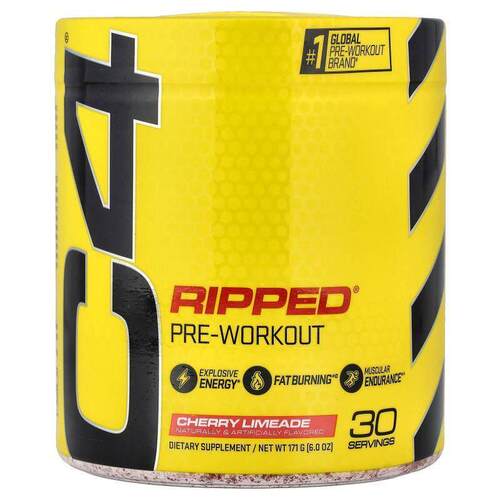 C4 / Cellucor,C4 Ripped，锻炼前，樱桃酸橙汁，6.34 盎司（180