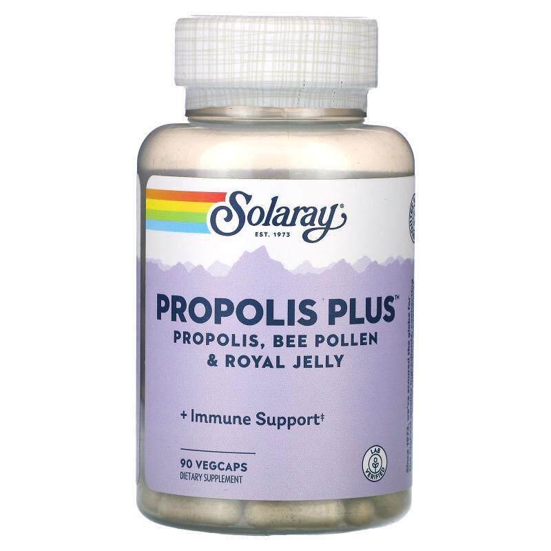 Solaray,Propolis Plus，蜂胶、蜂花粉和蜂统领浆，90 粒素食胶囊图片