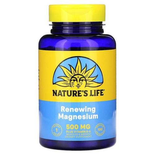 Nature's Life,焕活镁，500 毫克，100 粒素食胶囊