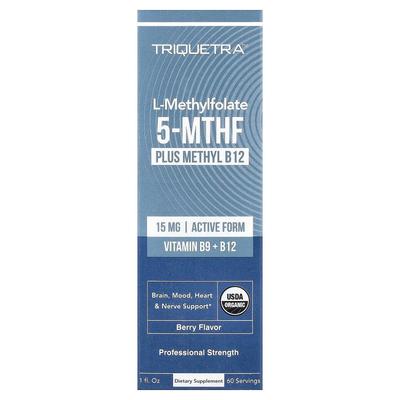Triquetra Health,L-甲基叶酸 5-MTHF 加甲基 B12，浆果味，1 液