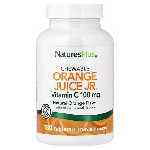 NaturesPlus,Orange Juice Jr.，维生素C补充剂，100毫克，180片