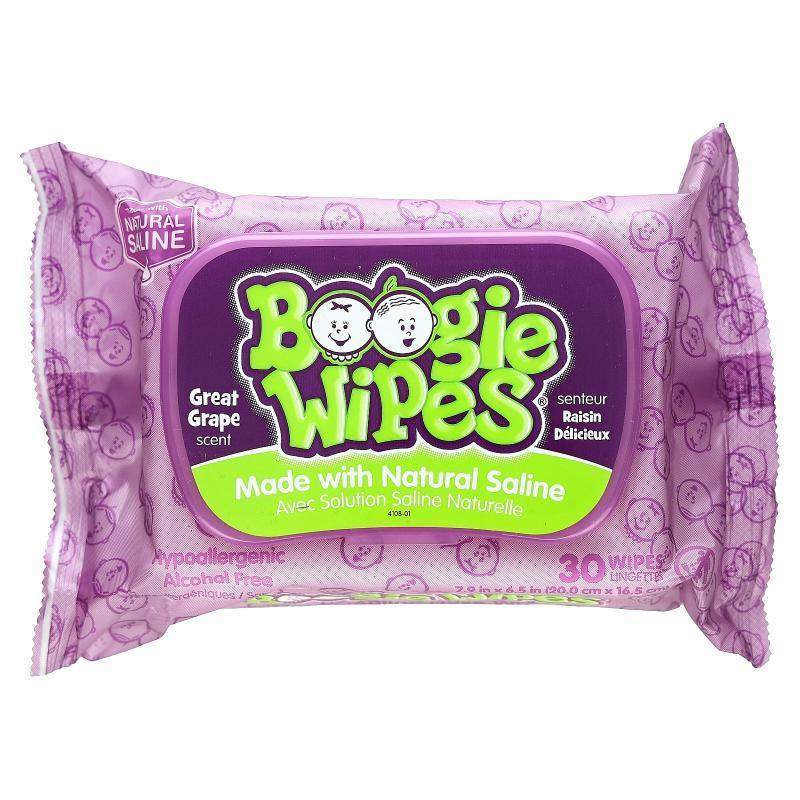 Boogie Wipes,温和擦鼻湿巾，葡萄香，30 片,保健食品/膳食营养补充食品,机能性表示食品,淘宝优惠券,粉丝福利购,淘宝优惠卷