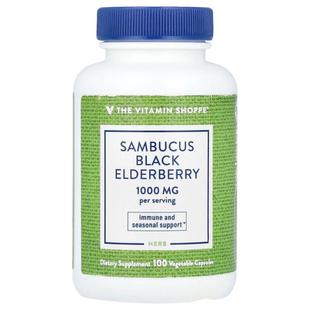 黑接骨木果 1000 毫克 The 粒素食胶囊 Shoppe 100 每 Vitamin