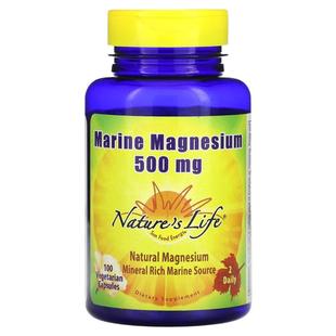 海洋镁 500 每粒胶囊 250 粒素食胶囊 Life 100 Nature 毫克