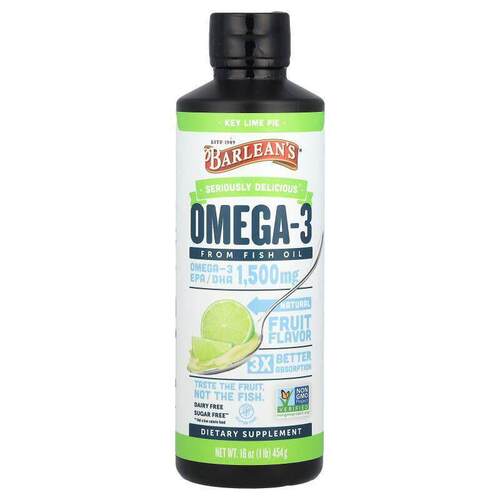 巴宁,Seriously Delicious®，鱼油 Omega-3，酸橙派味
