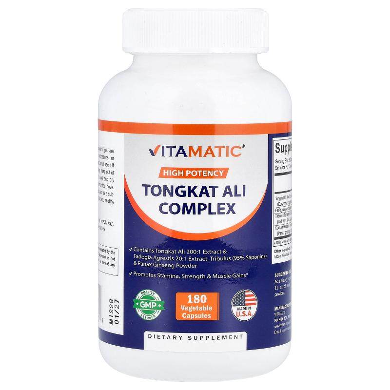 Vitamatic,Tongkat Ali Complex, High Potency, 180 Vegetable C
