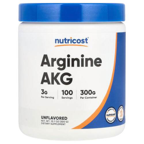 Nutricost,Arginine AKG，原味，10.7 盎司（300 克） - 封面