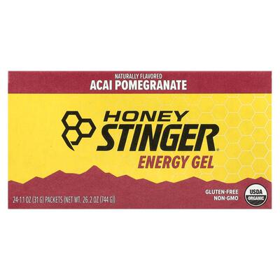 Honey Stinger,Energy Gel 能量凝胶，巴西莓石榴味，24 包，每包