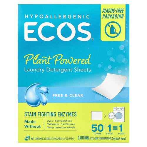 Earth Friendly Products,ECOS®，植物动力洗衣片，Free & Clear5