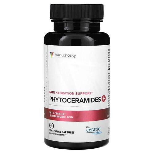 Vitauthority,植物神经酰胺+，60 粒素食胶囊
