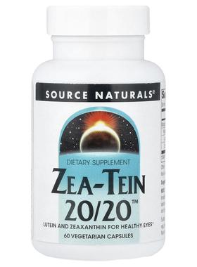源美,Zea-Tein 20/20 叶黄素和玉米黄质，60 粒素食胶囊
