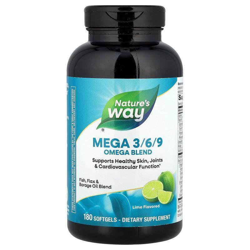 然萃维,Mega 3/6/9 欧米伽脂肪酸软凝胶,酸橙味,180 粒软凝胶