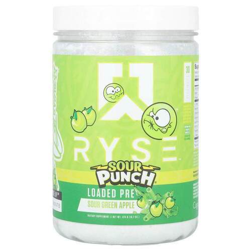 RYSE,Loaded Pre，Sour Punch® 酸青苹味，16.7 盎司（474 克）