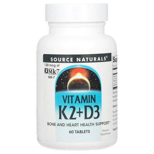 源美,维生素 K2 + D3，60 片装