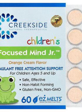 Creekside Naturals,Children's Focused Mind Jr，橙子奶油味，6