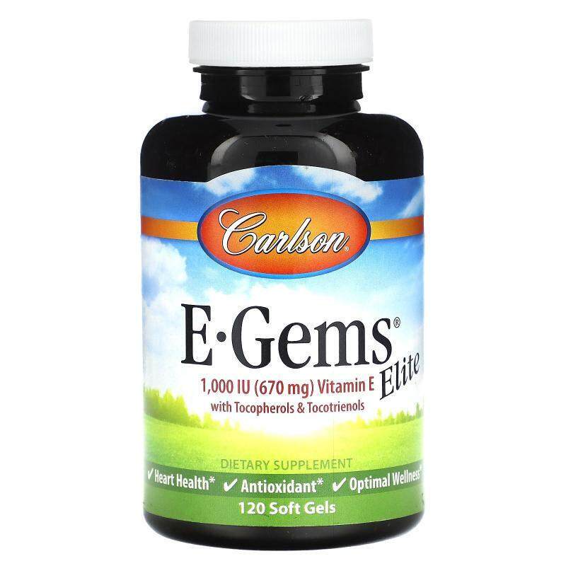 Carlson,E-Gems Elite，维生素 E，670 微克（1000 国际单位），1