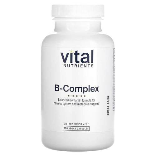 Vital Nutrients,B 族维生素复合物，120 粒全素胶囊