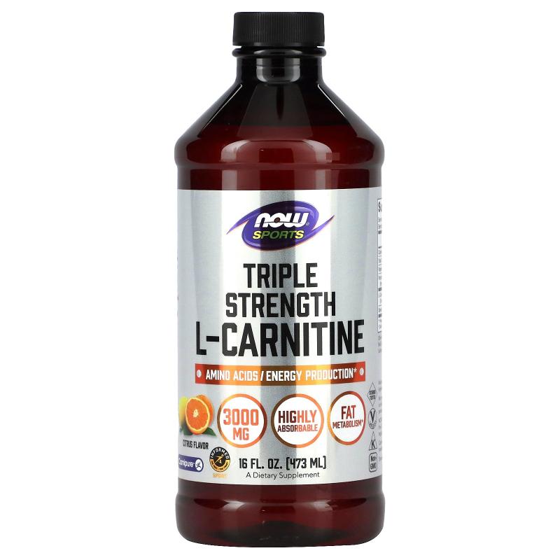 诺奥,Triple Strength左旋肉碱液体,柑橘味,3,000 毫克,16 液4