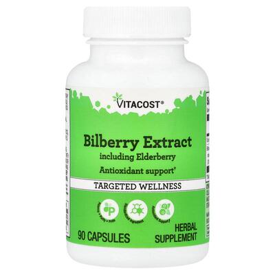 Vitacost,Bilberry Extract Including Elderberry, 90 Capsules