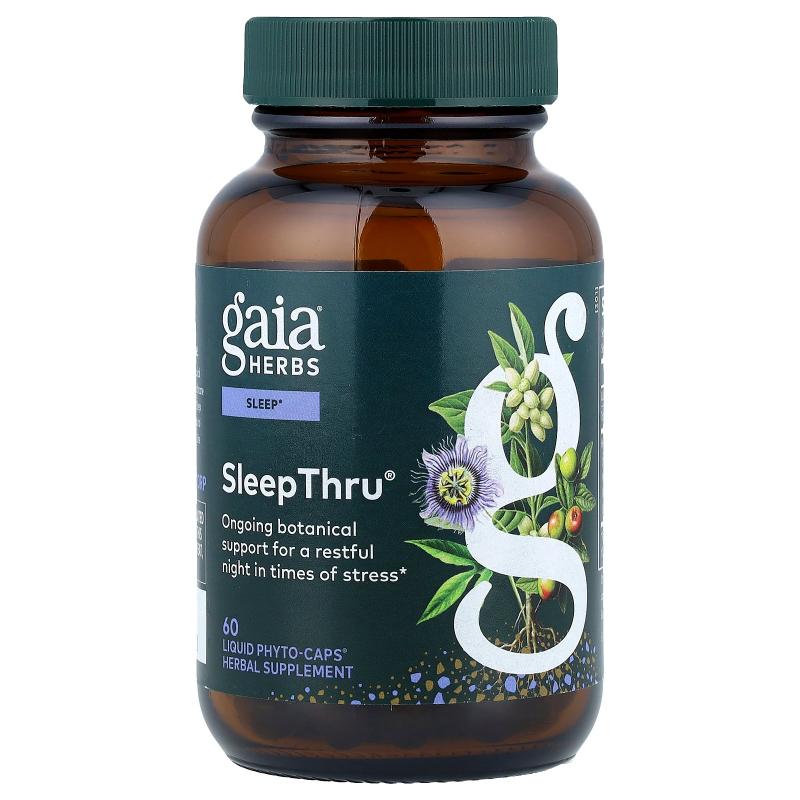 Gaia Herbs,SleepThru®,60 粒液体 Phyto-Caps® 胶囊