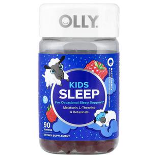 OLLY,Kids Sleep Gummies, Ages 4+, Razzzberry, 90 Gummies