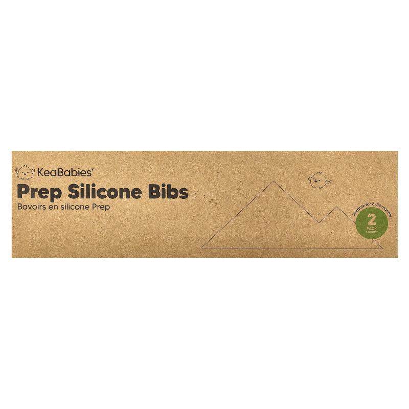 KeaBabies,Prep 硅胶围兜，3-36 个月，柔和色，2 个