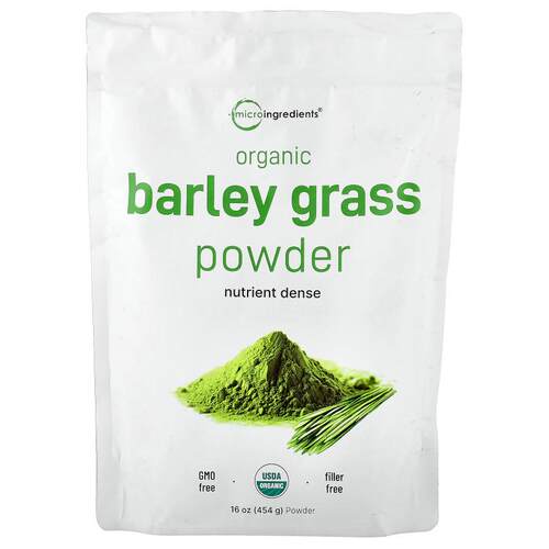 Micro Ingredients,Organic Barley Grass Powder, 16 oz (454 g)