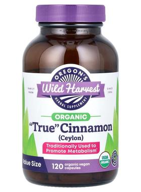 Oregon's Wild Harvest,有机锡兰肉桂，120 粒有机全素胶囊（每粒