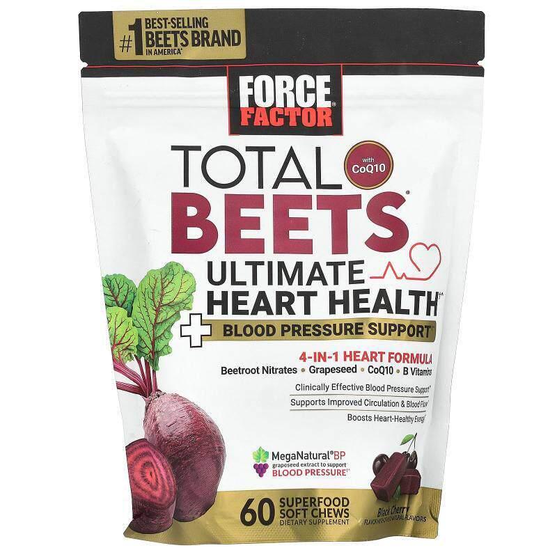 Force Factor,含辅酶 Q10 的 Total Beets®,黑樱桃味,60 片 Sup