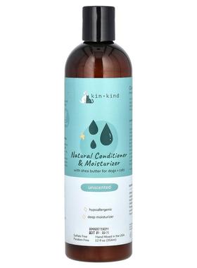 Kin+Kind,天然护发素和保湿剂，含乳木果油，猫狗专用，无香型，1