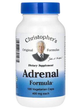Christopher's Original Formulas,肾上腺配方，100 粒素食胶囊