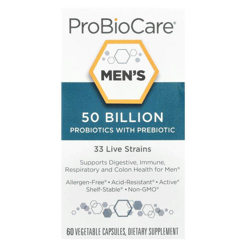ProBioCare,男性益生菌（含益生元），500 亿，60 粒素食胶囊