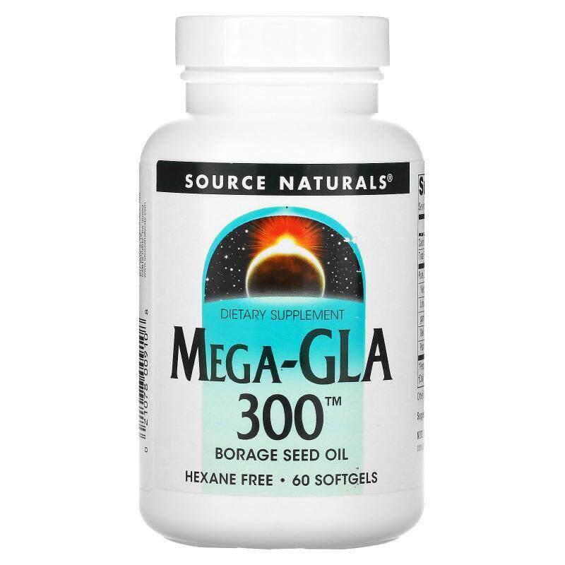 源美,Mega GLA 300, 亚麻酸软胶囊，60粒