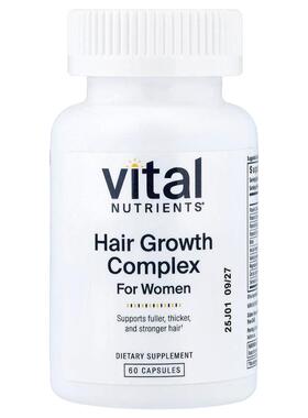 Vital Nutrients,Hair Growth Complex For Women , 60 Capsules
