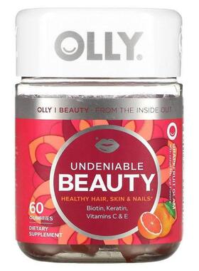 OLLY,Undeniable Beauty，葡萄柚味，60 粒软糖