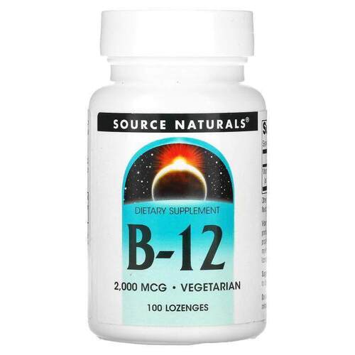 源美,B-12，2,000 微克，100 锭剂