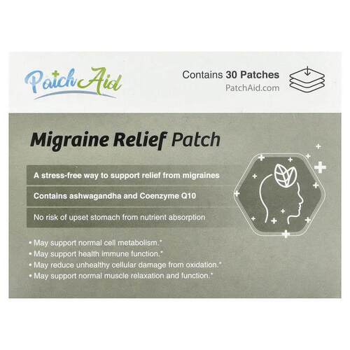 PatchAid,Migraine Relief Patch, 30 Patches