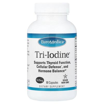 EuroMedica,Tri-Iodine®, 12.5 mg, 90 Capsules
