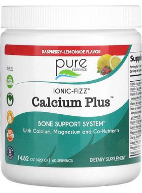 Pure Essence,Ionic-Fizz Calcium Plus，树莓柠檬汽水，14.82 盎