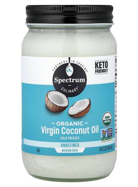 Spectrum Culinary,有机初榨椰子油，未精制，14 液量盎司（414