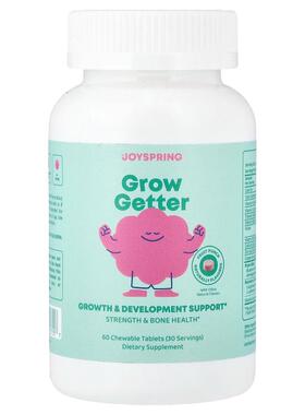 JoySpring,Grow Getter，4 岁以上，水果混合，60 片咀嚼片