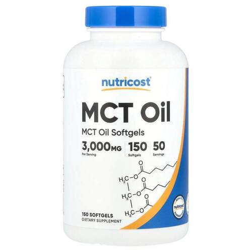Nutricost,中链甘油三酯油，3000 毫克，150 粒软胶囊（每粒软胶
