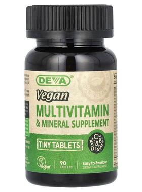 Deva迷你片剂型多维生素矿物质易吞咽高效浓缩上班族补充每日营养