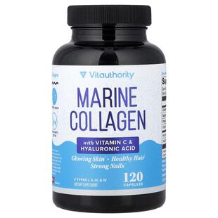 Vitauthority,Marine Collagen with Vitamin C & Hyaluronic Aci