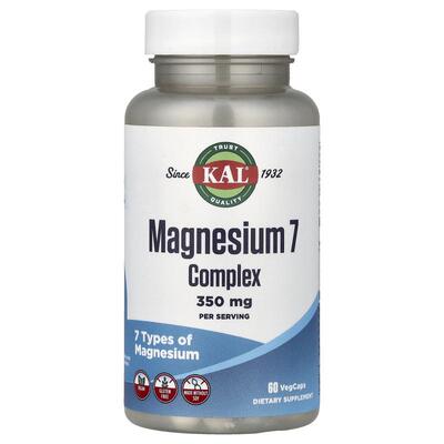 KAL,Magnesium 7 Complex, 60 VegCaps (175 mg per Cap)